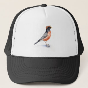 Robin Bird in Hat Truckerkappe