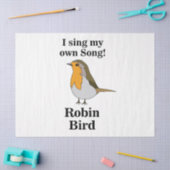 Robin Bird Lustiger Spruch Seidenpapier (Basteln)