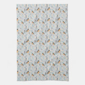 Robin Bird Mama Baby Summer Blume Geschirrtuch (Vertikal)