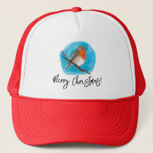 Robin bird, Merry christmas  Truckerkappe