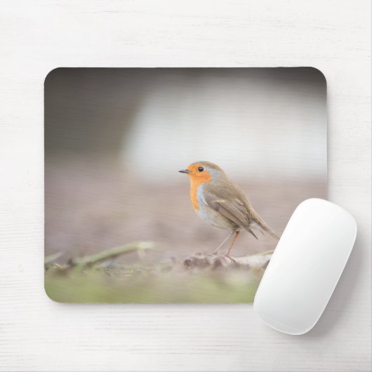 Robin Bird Nature Foto Mousepad (Mit Mouse)