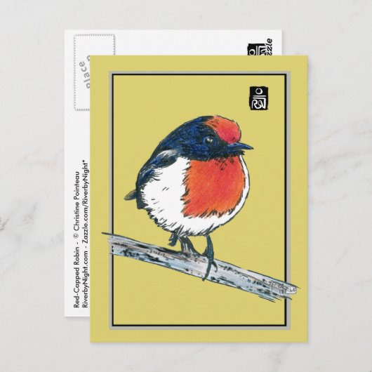 Robin Bird Postkarte (Vorne/Hinten)