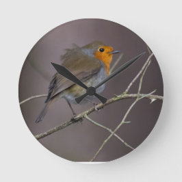 Robin Bird Runde Wanduhr