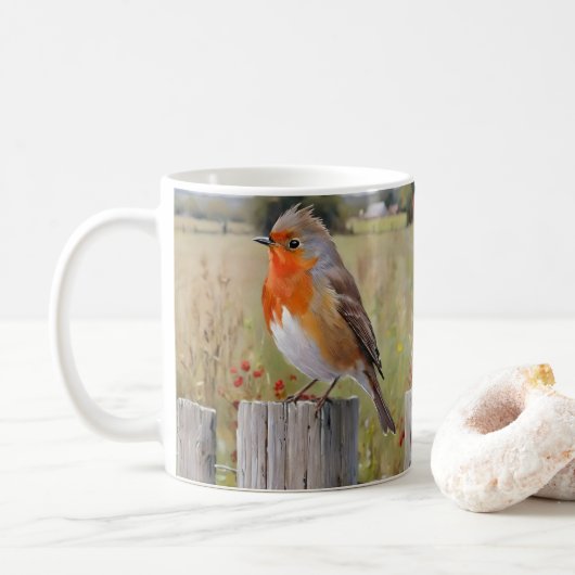 Robin Bird Tasse (Mit Donut)