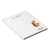 Robin Bird Wasserfarbe Malerei mit Namen Notizblock (angewinkelt)