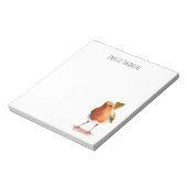 Robin Bird Wasserfarbe Malerei mit Namen Notizblock (Rotiert)