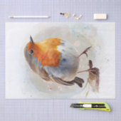 Robin Bird Watercolor Seidenpapier (Handwerk)