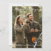 Robin Bird Weihnachtsfotokarte Feiertagskarte (Vorderseite)