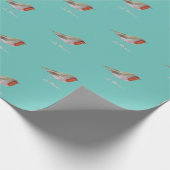 Robin Bird Woodland Branchen Winter Aquarell Geschenkpapier (Ecke)