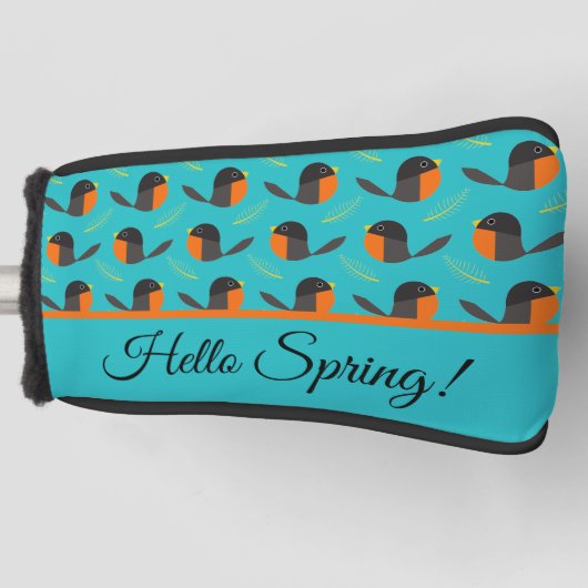 Robin Birds Golf Head Cover Headcover (Vorderseite)