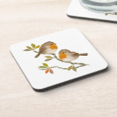 Robin Birds Hard Plastic Untersetzer (Linke Seite)