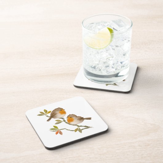 Robin Birds Hard Plastic Untersetzer (Rechte Seite)