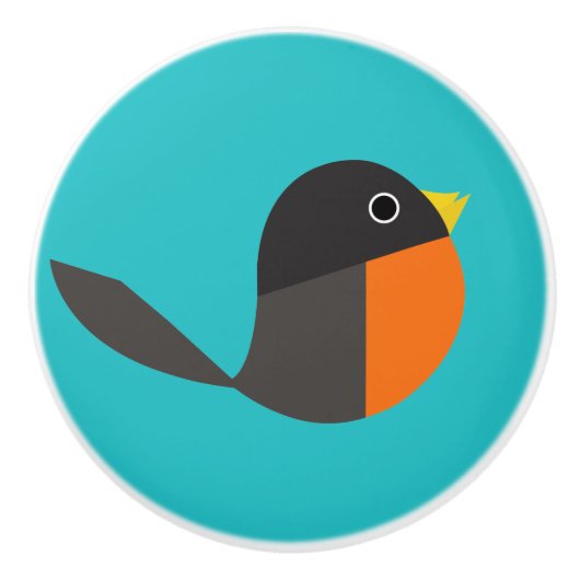 Robin Birds Keramikknauf (Vorderseite)