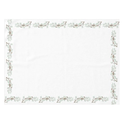 Robin Birds Nest Baby Dusche Tischdecke (Vorderseite (Horizontal))