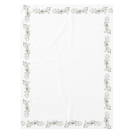 Robin Birds Nest Baby Dusche Tischdecke (Vorderseite)