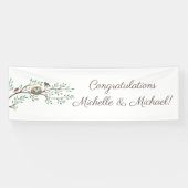 Robin Birds Nest Eggs Spring Baby Dusche Banner (Horizontal)