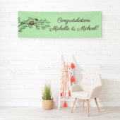 Robin Birds Nest Eggs Spring Baby Dusche Banner (Insitu)