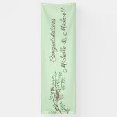 Robin Birds Nest Eggs Spring Baby Dusche Banner (Vertikal)