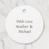 Robin Birds Nest Eggs Spring Baby Dusche Geschenkanhänger (Rückseite)