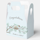 Robin Birds Nest Eggs Spring Baby Dusche Geschenkschachtel (Geöffnet)