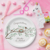 Robin Birds Nest Eggs Spring Baby Dusche Pappteller (Party)