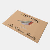 Robin Birds Songbird Natur Niedlich Fußmatte (Schrägansicht)