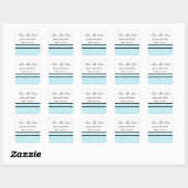 Robin Blue Damask Save the Date Stickers (Blatt)