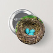 Robin Blue Eggs Button (Vorne & Hinten)