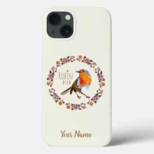 Robin Botanische Vintage Blumen für Vogelliebhaber Case-Mate iPhone Hülle