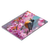 Robin Cherry Blossom-Notebook Notizblock (Linke Seite)