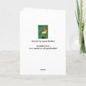 Robin Christmas cards (a422) Feiertagskarte (Rückseite)
