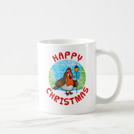 Robin Christmas Wildlife Carol Singer Musiker Kaffeetasse
