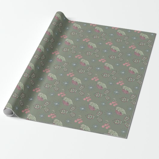 Robin Christmas Wrapping Paper Geschenkpapier (Ungerollt)