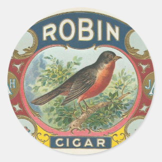 Robin Cigar Runder Aufkleber