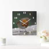 Robin Clock Quadratische Wanduhr (Zuhause)