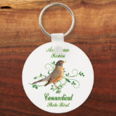 Robin Connecticut Staat Bird Schlüsselanhänger (Vorderseite)
