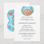 Robin Couple Niedlich Birds Easy DIY Garden Weddin Einladung (Vorne/Hinten)