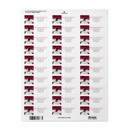 Robin Cupcakes Adressenmarken (Vorne)