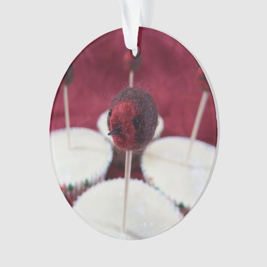 Robin Cupcakes Ornament (Vorderseite)