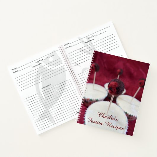 Robin Cupcakes Rezept Spiral Notebook Notizblock (Innenseite)