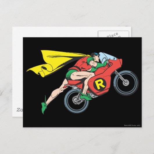 Robin & Cycle Postkarte (Vorne/Hinten)