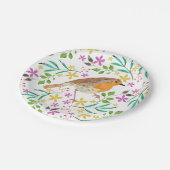 Robin der Vogel von Weihnachten Pappteller (Schrägansicht)