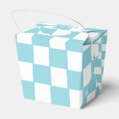 Robin Egg Blau mit weißem Quadrat Ausstieg Geschenkschachtel (Rückseite)