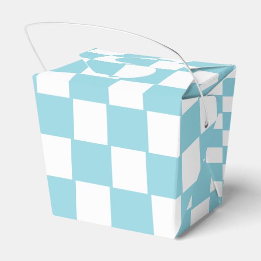 Robin Egg Blau mit weißem Quadrat Ausstieg Geschenkschachtel (Rückseite)