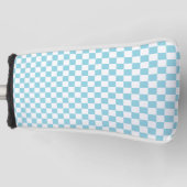 Robin Egg Blau mit weißem Quadrat Muster Golf Headcover (Vorderseite)