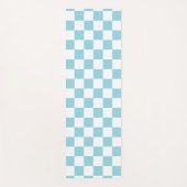 Robin Egg Blau mit weißem Quadrat Muster Yogamatte (Vorderseite)