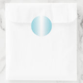 Robin Egg Blau und Weiß Gradient Blank Runder Aufkleber (Tasche)