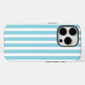 Robin Egg Blau und Weiß Streifen Case-Mate iPhone Hülle (Rückseite (Horizontal))