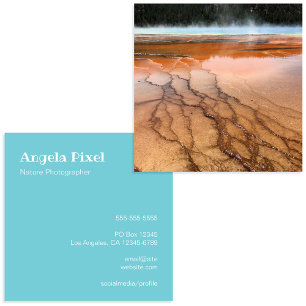 Robin Egg Blau und Weiße Fotografie Quadratische Visitenkarte