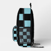 Robin Egg Blue & Black Bedruckter Rucksack (Rechts)